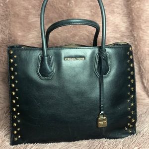 Michael Kors Mercer Stud Grommet Black Large Tote